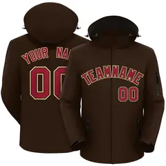 Brown Crimson-Khaki Classic Waterproof Jacket 1