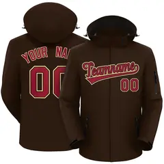 Brown Crimson-Khaki Classic Waterproof Jacket 1