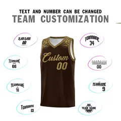 Brown Desert Yellow Indians Print Basketball Uniform Jersey 4