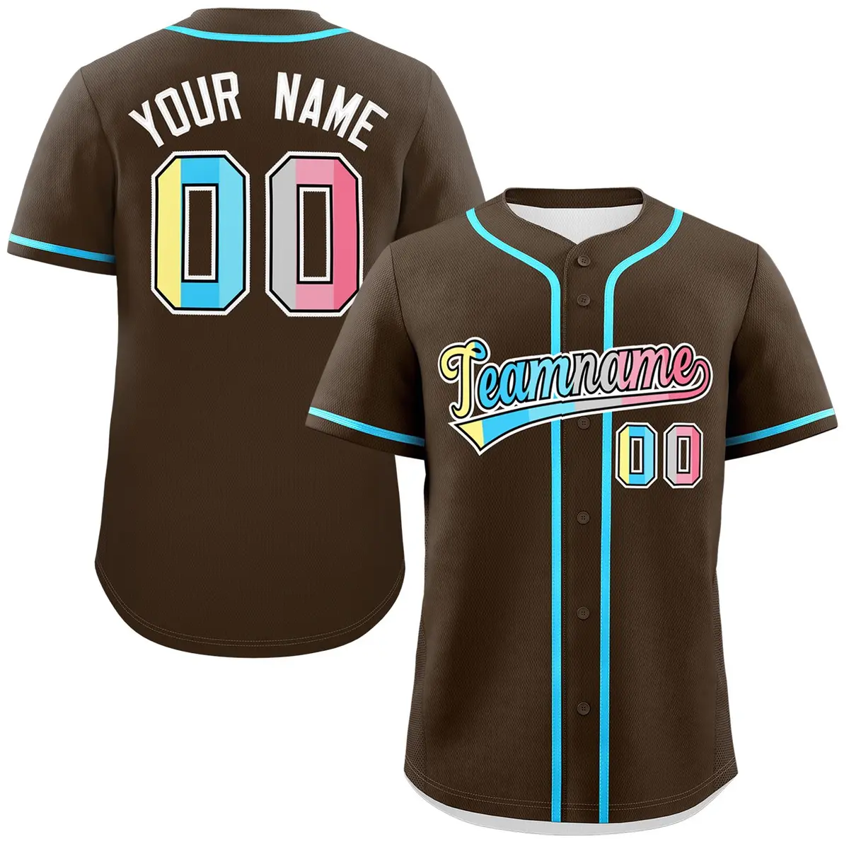 Brown Genderflux Pride Month Classic Baseball Jersey