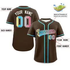 Brown Genderflux Pride Month Classic Baseball Jersey 2