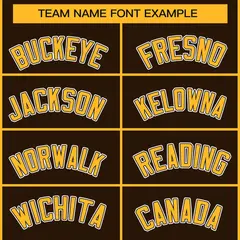 Brown Gold Black-White Classic Hockey Jersey 3
