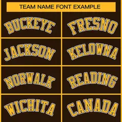 Brown Gold Black-White Classic Hockey Jersey 3