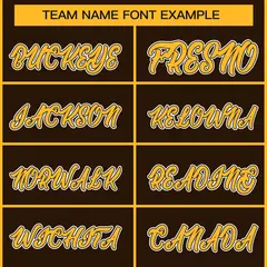 Brown Gold Black-White Classic Hockey Jersey 3