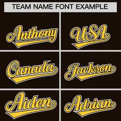 Brown Gold Ice Cream Helmet Pattern Hockey Jersey 3