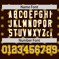 Brown Gold Polka Dot Graffiti Authentic Baseball Jersey 4