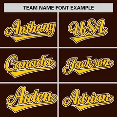 Brown Gold Raglan Round-Neck Hockey Jersey 3