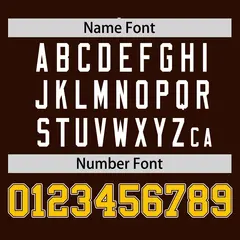 Brown Gold Raglan Round-Neck Hockey Jersey 4