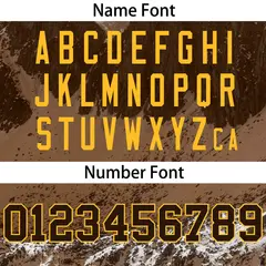 Brown Gold Snow Mountain Graffiti Hooded Waterproof Jacket 4
