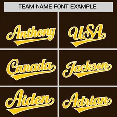 Brown Gold Varsity Letterman Color Block Hoodie Jacket 5