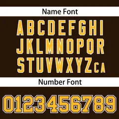 Brown Gold White Classic Lace-Up Neck Hockey Jersey 5