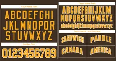 Brown Gold-White Classic Style Baseball Jersey 3