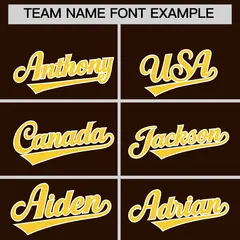 Brown Gold White Varsity Jacket with Faux Leather Sleeves 4