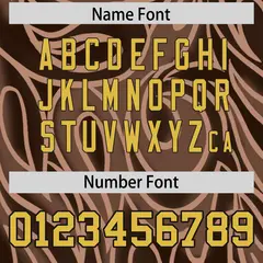 Brown Graffiti Pattern Authentic Football Jersey 4