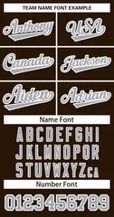 Brown Gray-White Classic Style Hockey Jersey 3