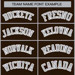 Brown Gray-White Classic Style Hockey Jersey 3