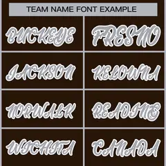 Brown Gray-White Classic Style Hockey Jersey 3