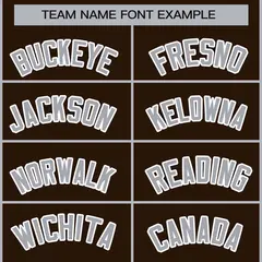 Brown Gray-White Classic Style Hockey Jersey 3
