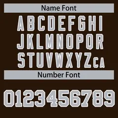 Brown Gray-White Classic Style Hockey Jersey 4