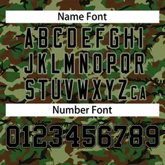 Brown Green-Black Camo Sleeveless Authentic Baseball Jersey 3