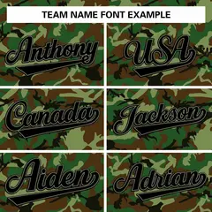 Brown Green-Black Camo Sleeveless Authentic Baseball Jersey 4