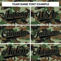 Brown Green-Black Camo Sleeveless Authentic Baseball Jersey 4