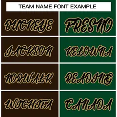 Brown Green-Black Two Tone Split Varsity Full-Snap Letterman Jacket 5