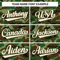 Brown Green-Cream Camo Sleeveless Baseball Jersey 4