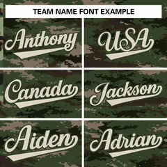 Brown Green-Khaki Camo Sleeveless Baseball Jersey 4