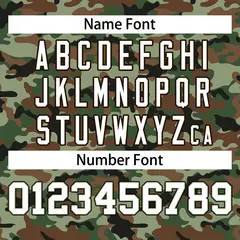 Brown Green-White Camo Sleeveless Baseball Jersey 3