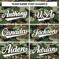 Brown Green-White Camo Sleeveless Baseball Jersey 4