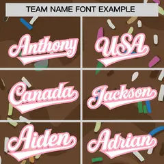 Brown Ice Cream Cone Graffiti Baseball Jersey 3