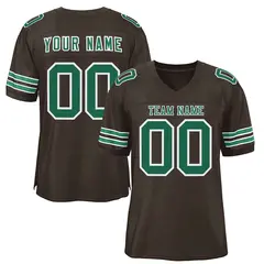 Brown Kelly Green-White Football Jersey 1