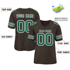Brown Kelly Green-White Football Jersey 2