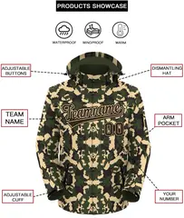 Brown Khaki-Black Camo Outdoor Windbreaker Waterproof Jacket 2