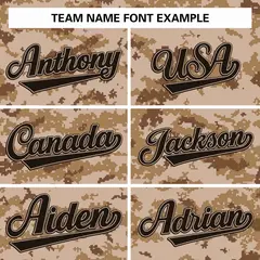 Brown Khaki Camo Sleeveless Baseball Jersey 4