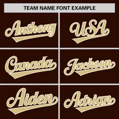 Brown Khaki-Cream Raglan Sleeves Authentic Baseball Jersey 3