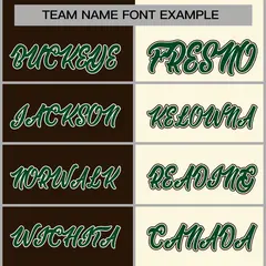 Brown Khaki-Green Two Tone Split Varsity Letterman Jacket 5