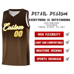 Brown Light Brown Gradient Basketball Jersey Sports Uniform 2