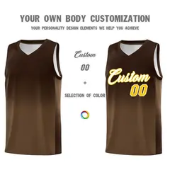 Brown Light Brown Gradient Basketball Jersey Sports Uniform 3