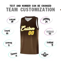 Brown Light Brown Gradient Basketball Jersey Sports Uniform 4
