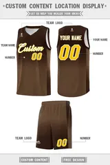 Brown Light Brown Gradient Basketball Jersey Sports Uniform 5