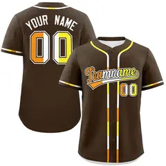 Brown Maverique Pride Month Baseball Jersey 1