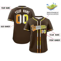 Brown Maverique Pride Month Baseball Jersey 2