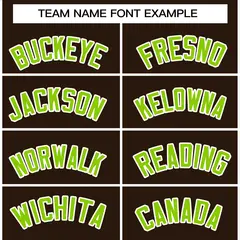Brown Neon Green-White Varsity Full-Snap Letterman Jacket 3