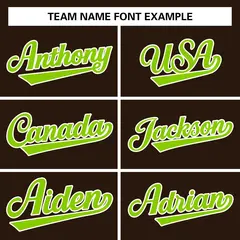 Brown Neon Green-White Varsity Full-Snap Letterman Jacket 3