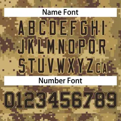 Brown Old Gold-Black Camo Sleeveless Baseball Jersey 3