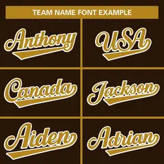 Brown Old Gold-White Raglan Sleeves Full-Snap Letterman Jacket 5