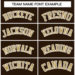 Brown Old Gold-White Varsity Full-Snap Letterman Jacket 5