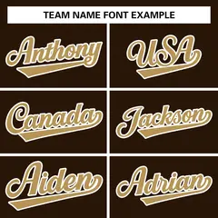 Brown Old Gold-White Varsity Full-Snap Letterman Jacket 5